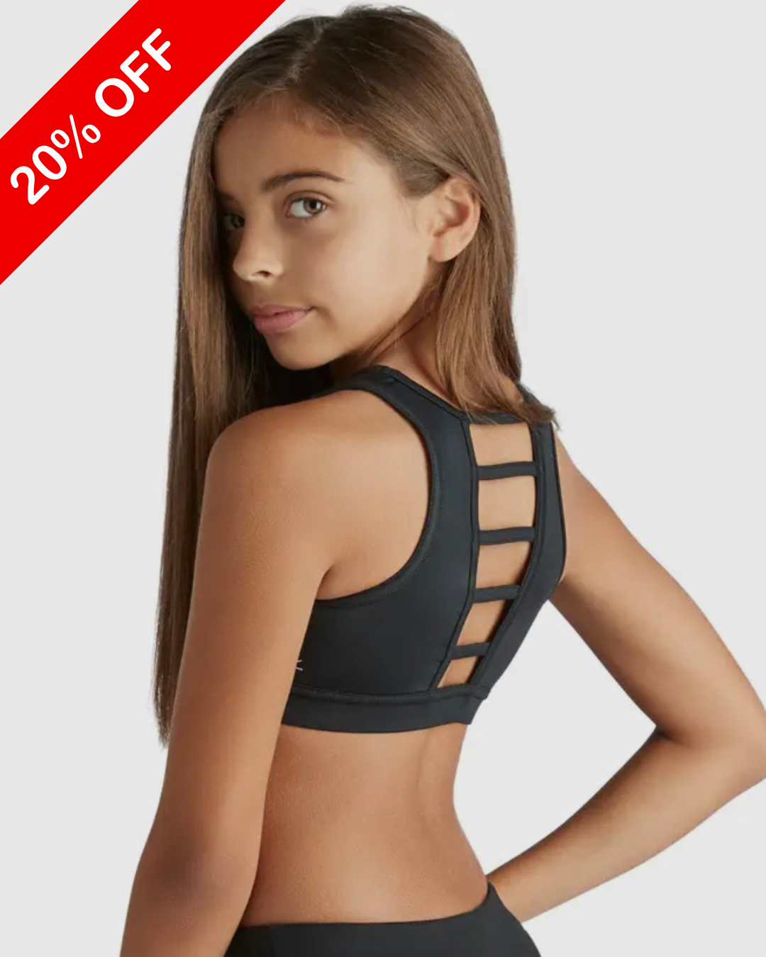 Black Girls Striking Ladder Back Crop Top